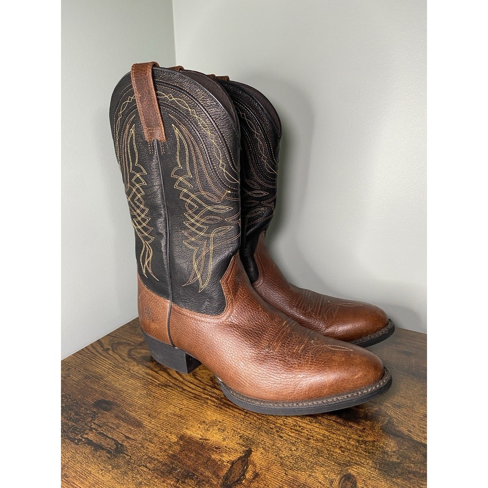 Ariat Men's Sport Western Performance Brown Leather Boots Round Toe Sz 11D
